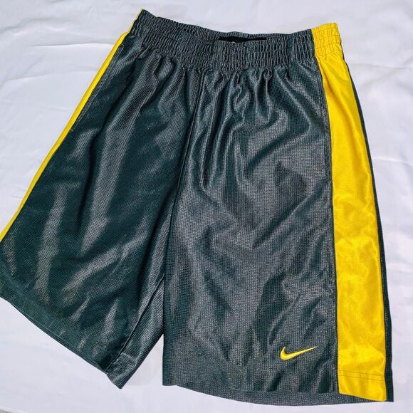 Nike Vintage Rare Dazzle Basketball Shorts Gray Gold Yellow Silky Satin Soft Med - Picture 12 of 12